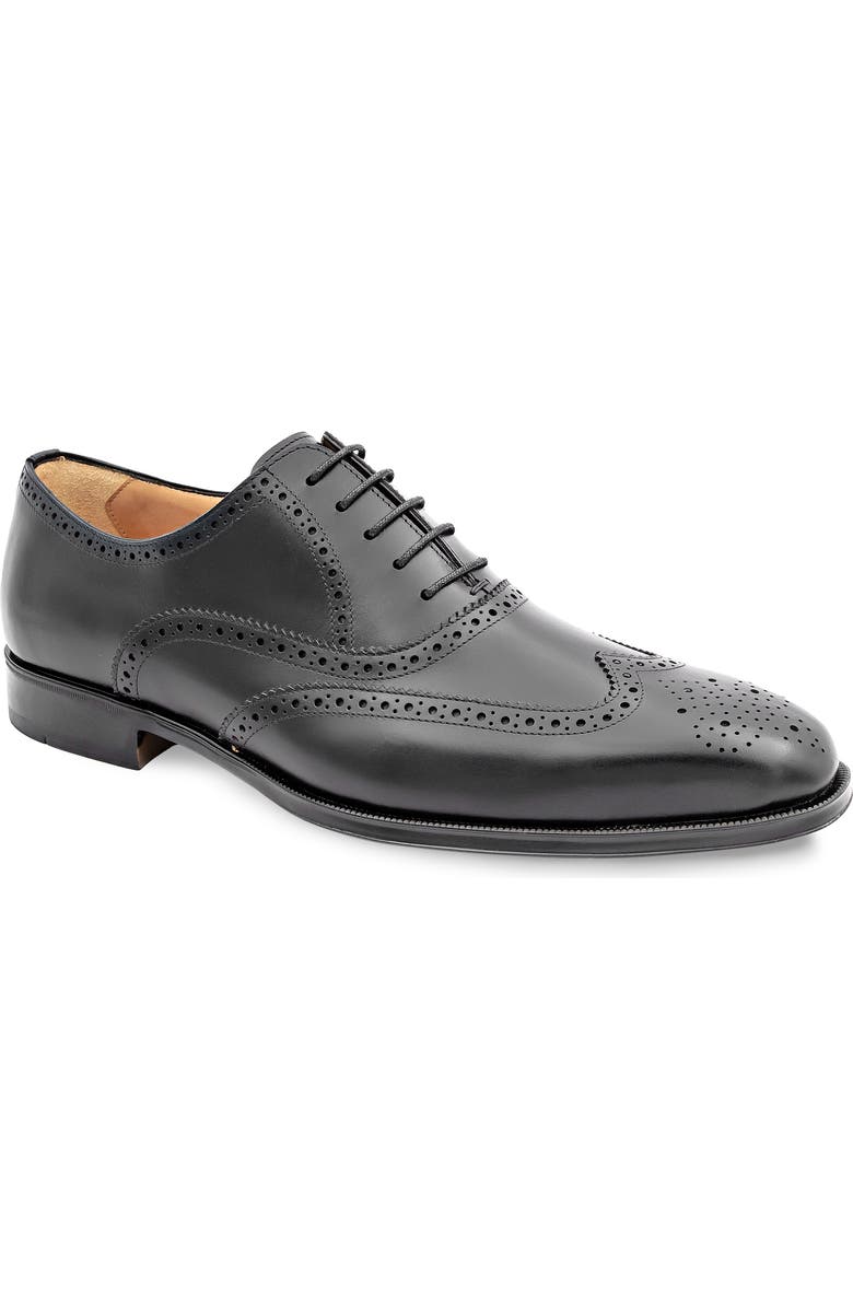 Mezlan Galco Wingtip Oxford, Main, color, Black