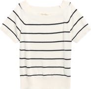 Jessica Simpson Kids' Stripe Short Sleeve Sweater