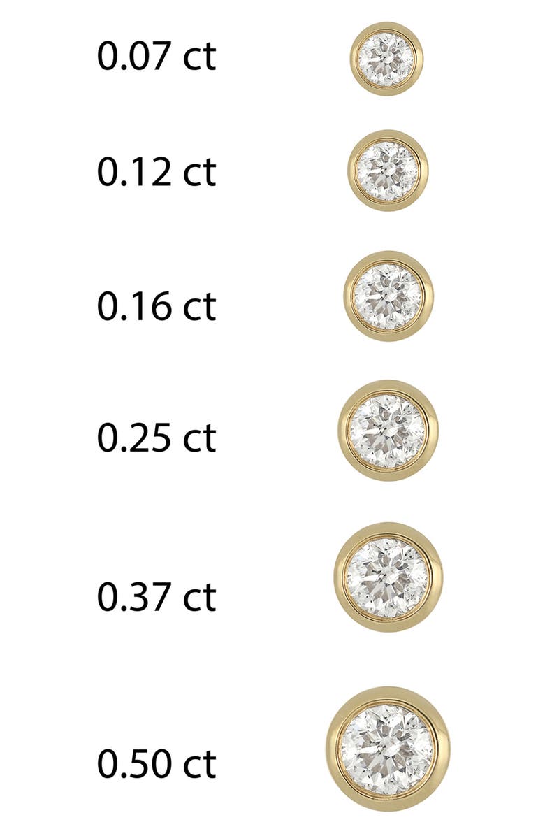 Bony Levy Single Bezel Set Diamond Stud Earring - 0.37 ctw, Alternate, color, 14Ky