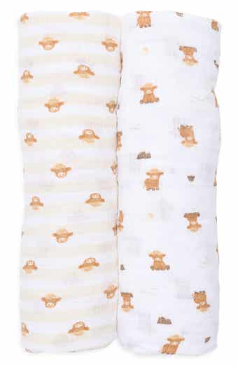 Highland Cow 2-Pack Muslin Swaddle Blanket Set