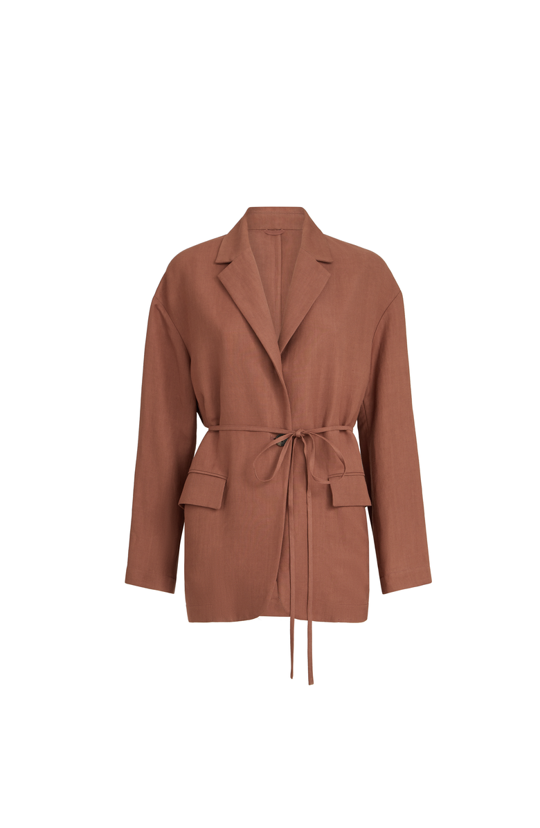 Brunello Cucinelli Fluid twill blazer, Main, color, Orange