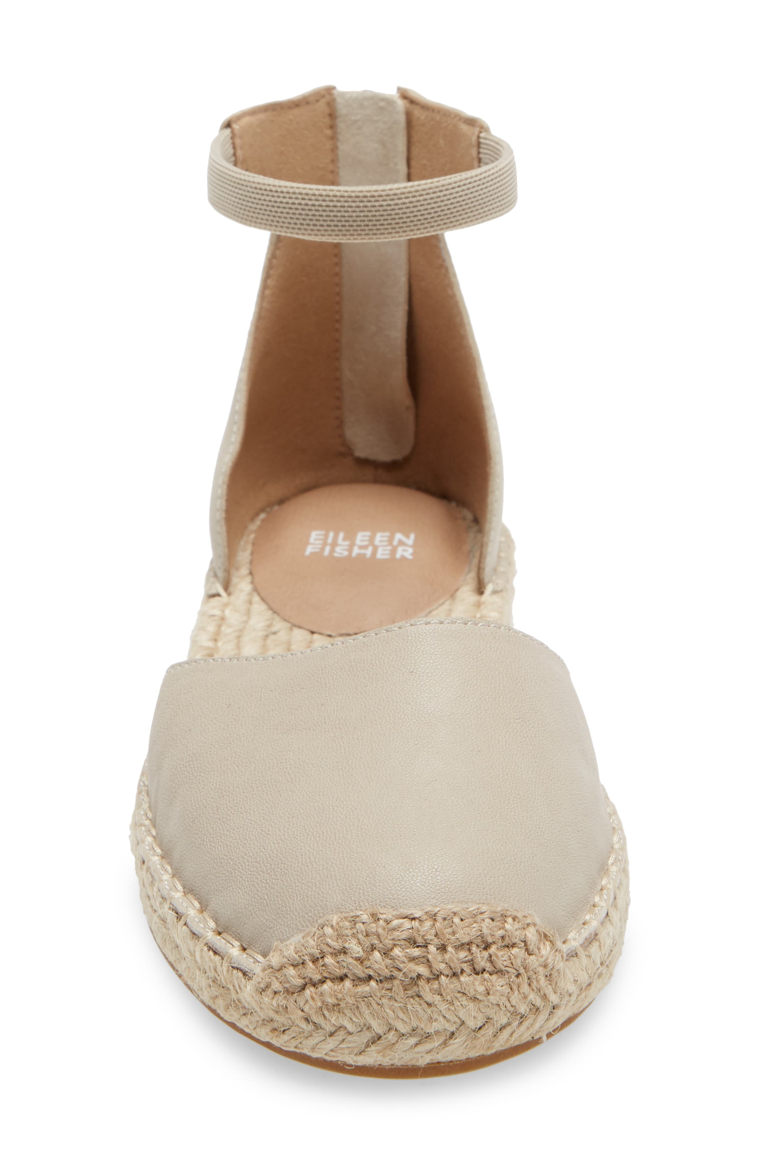 Lala Espadrille Flat, Alternate, color, BONE LEATHER