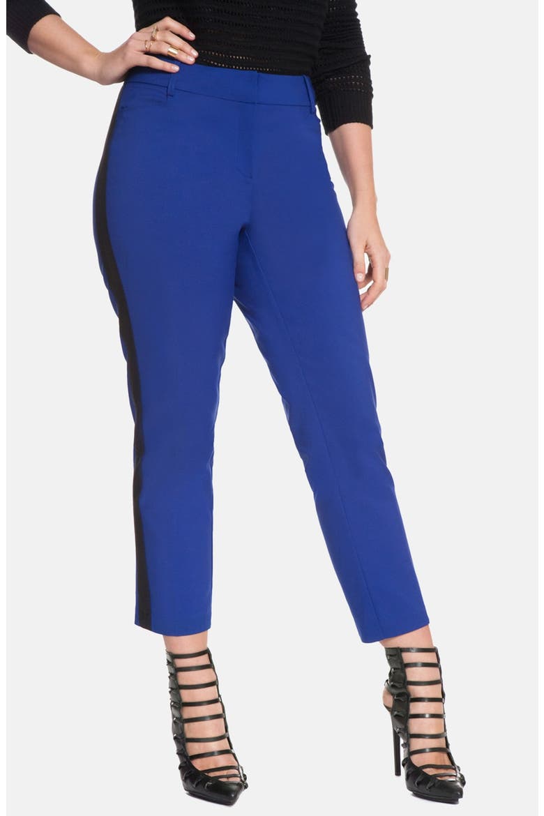 'Kady' Side Stripe Ankle Pants, Main, color, BLUE JAY