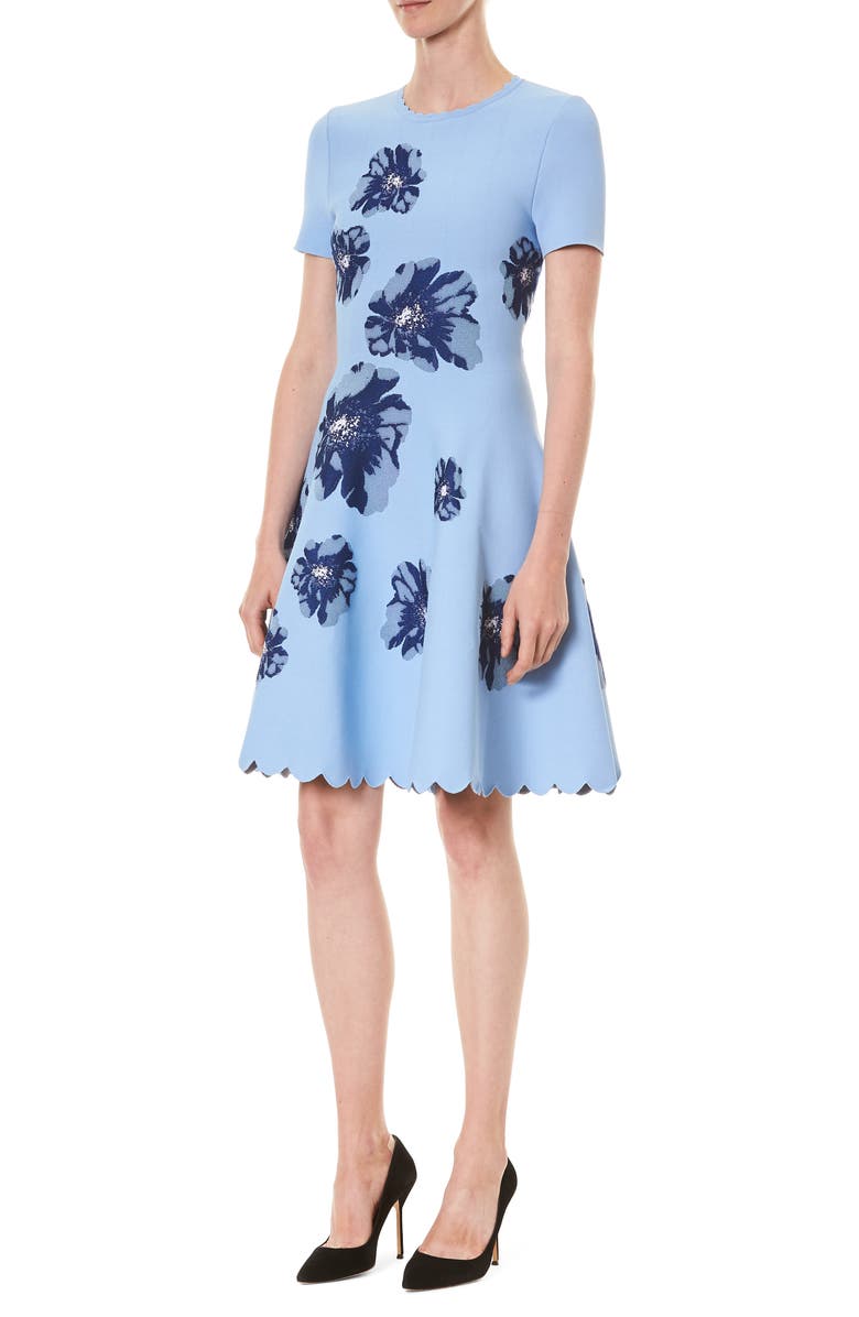 Carolina Herrera Fit & Flare Jacquard Dress, Alternate, color,