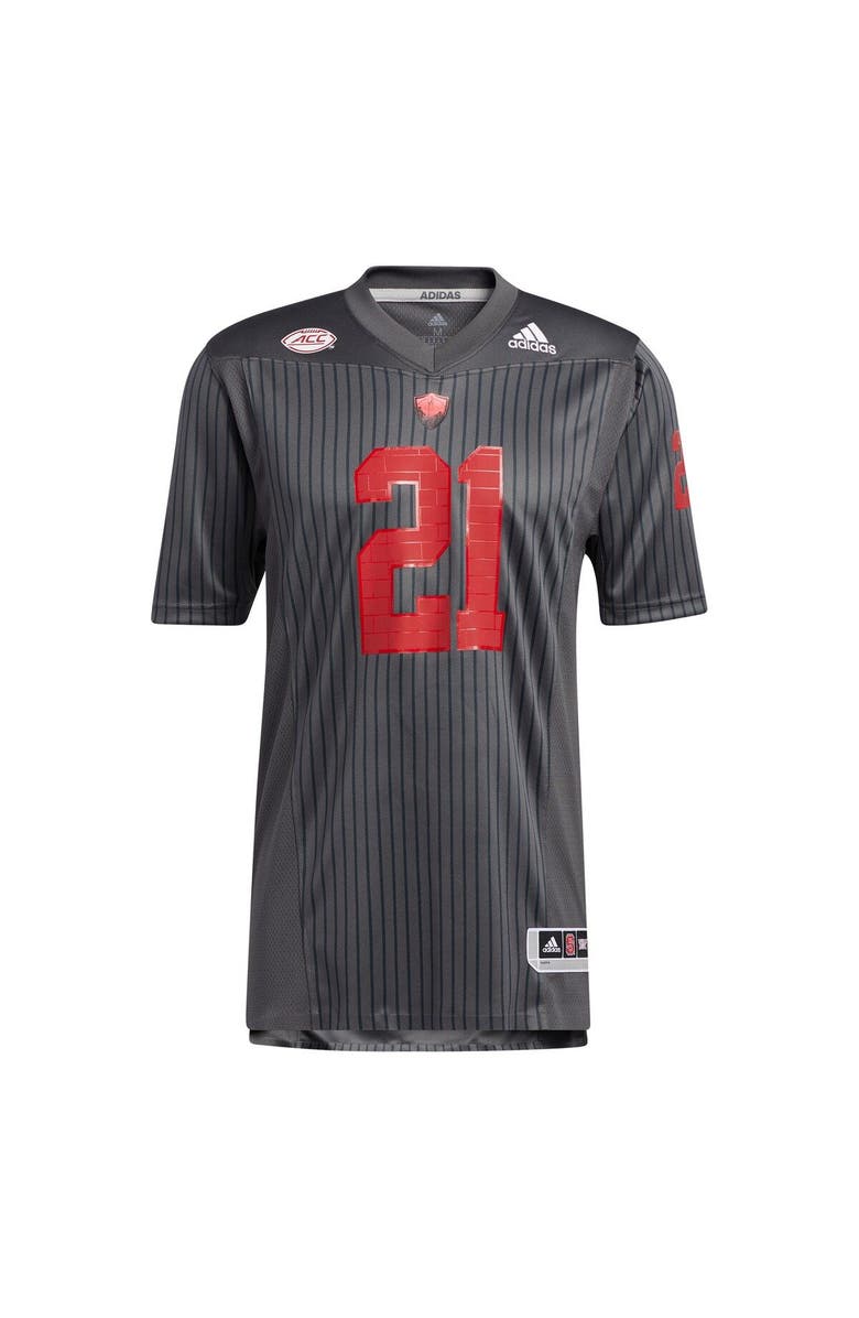 adidas Men's adidas #21 Gray NC State Wolfpack Strategy Premier Jersey, Alternate, color,
