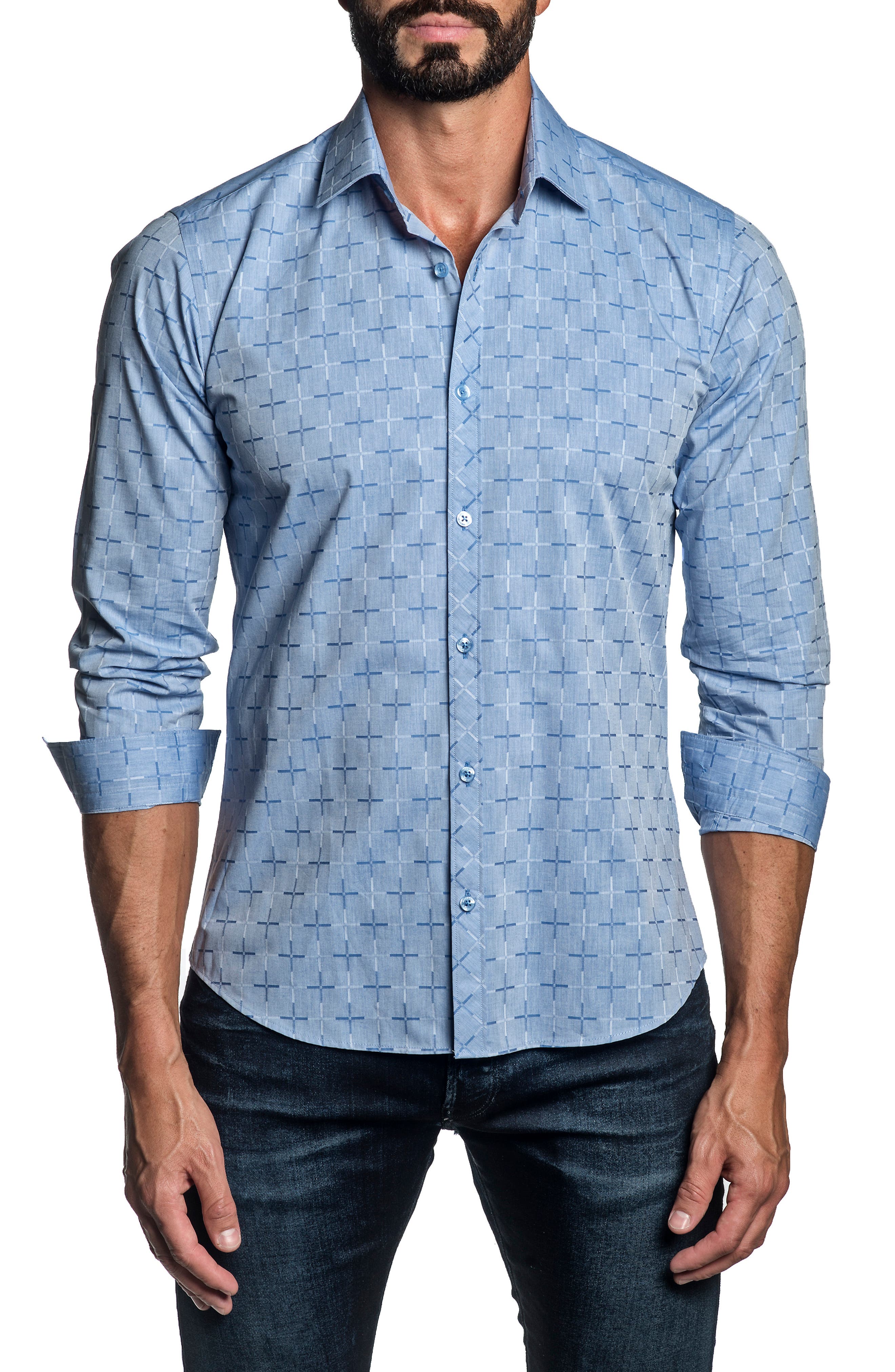 Jared Lang Regular Fit Check Button-Up Shirt (Men) | Nordstrom