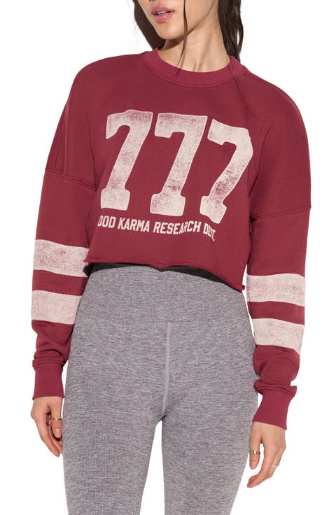 Good Karma 777 Drina Crop Graphic Sweatshirt