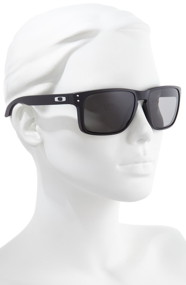 Oakley Holbrook XL 59mm Polarized Sunglasses, Alternate, color, Matte Black/ Prizm Grey