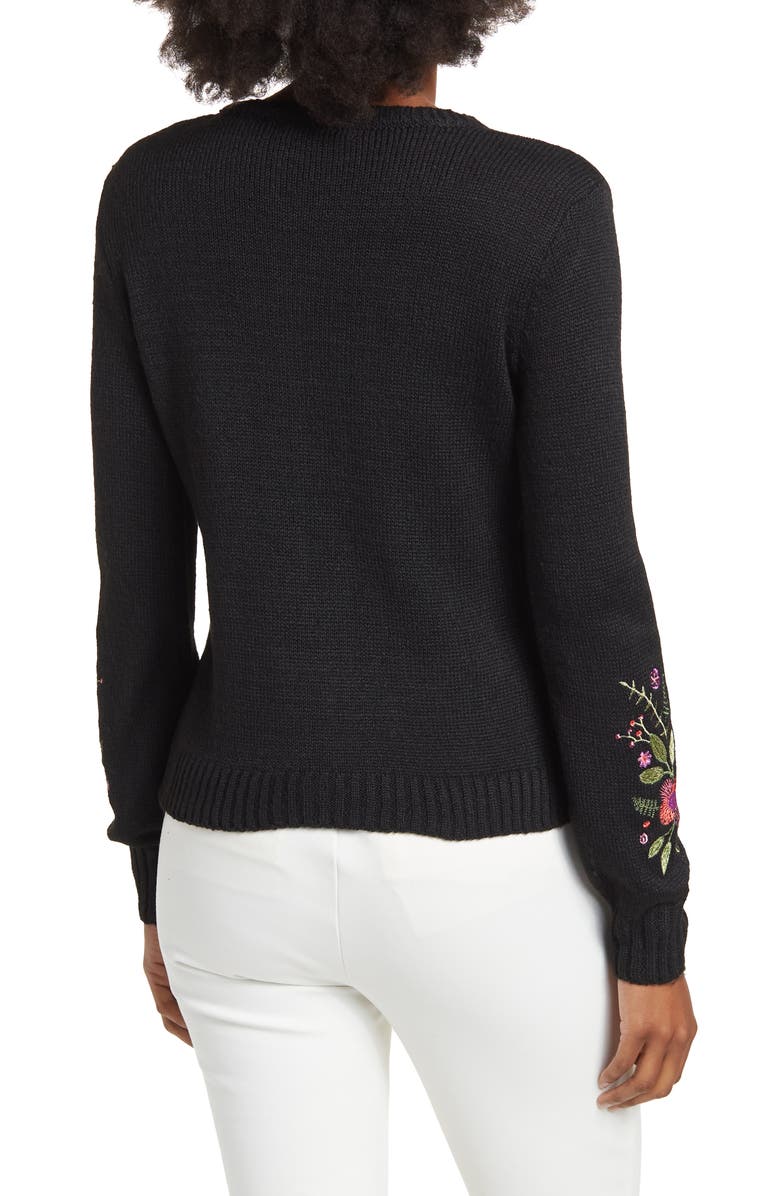 BY DESIGN Barbara Embroidered Short Cardigan, Alternate, color, 