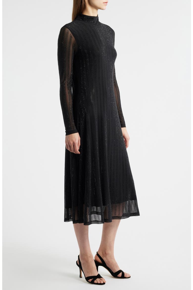 elie tahari sequin dress The Robin V-Neck Sequin Velvet Midi Dress