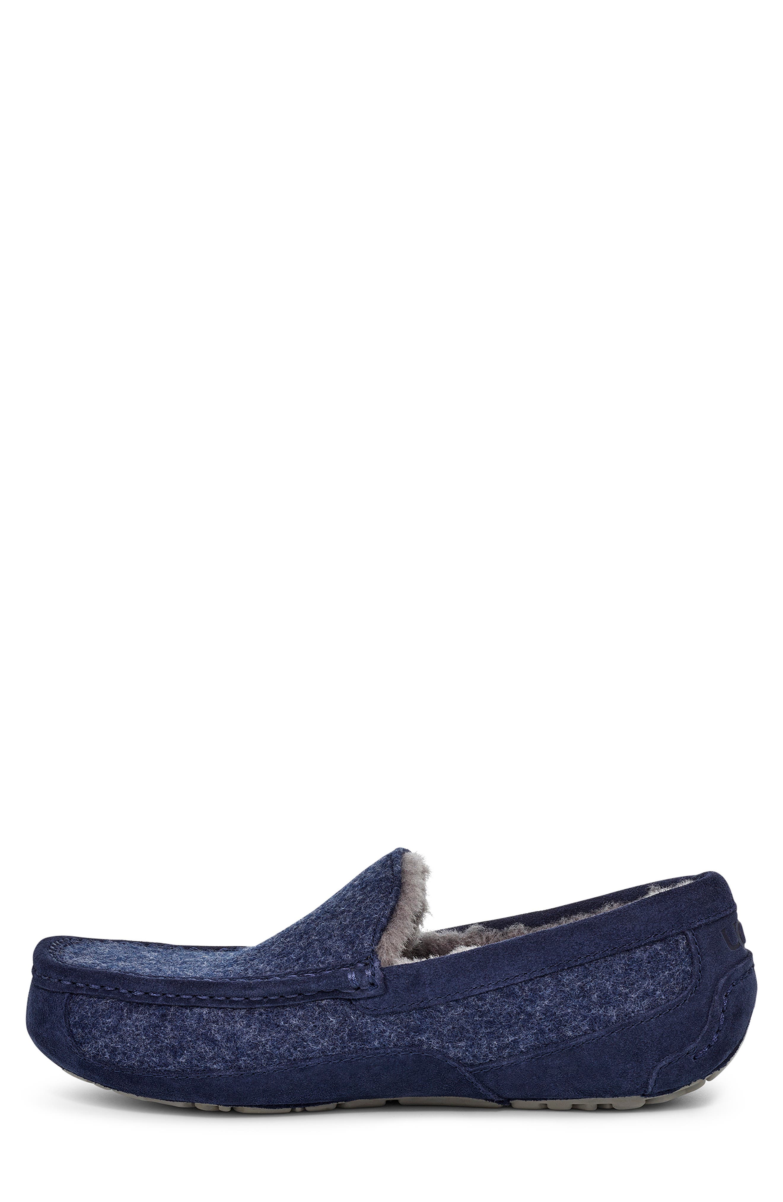 UGG Ascot UGGpure Lined Slipper, Alternate, color, DARK SAPPHIRE