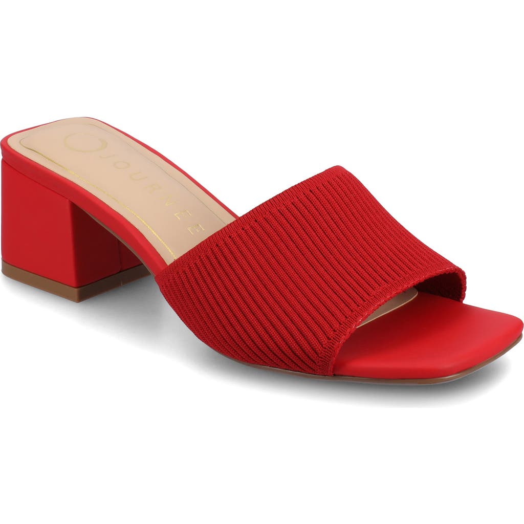 Shop Journee Collection Shilin Slide Sandal In Red