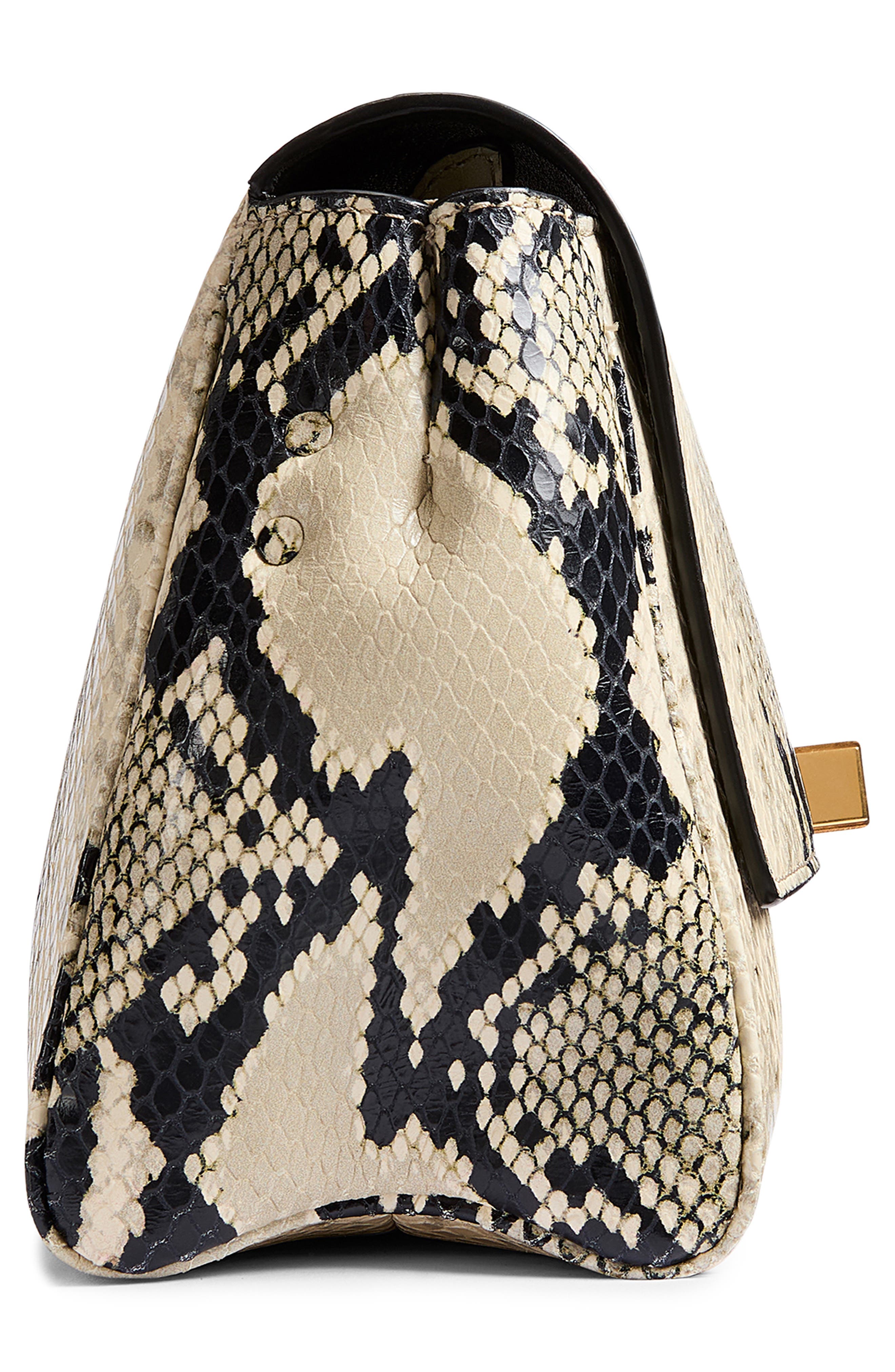 Khaite Audrey Python Print Leather Crossbody Bag, Alternate, color, 