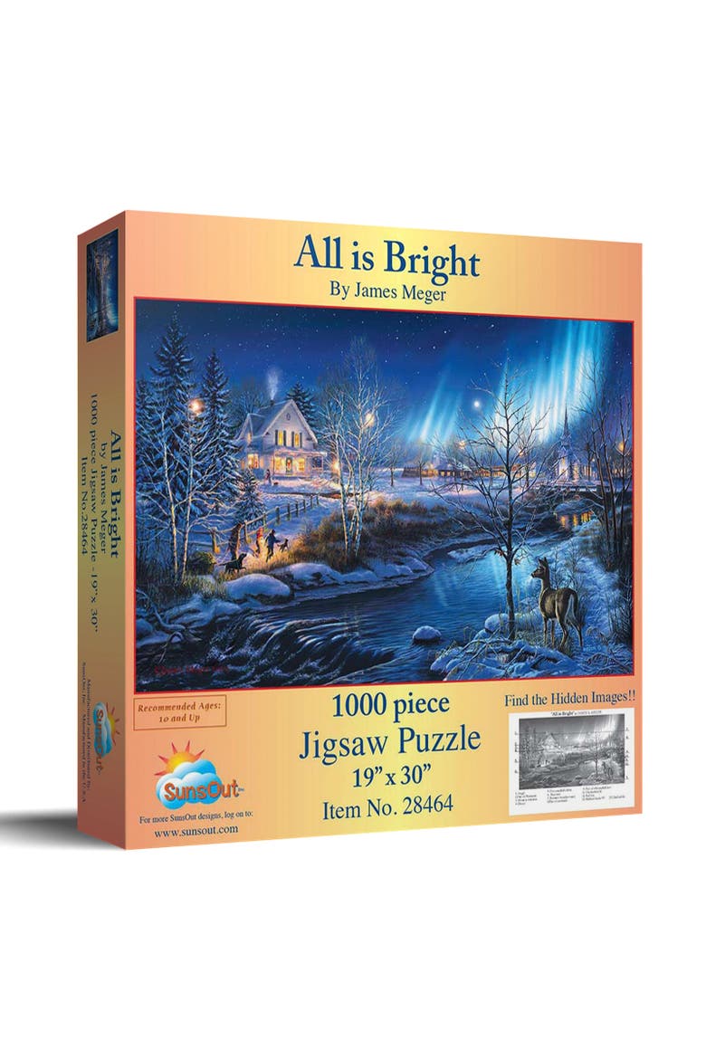 All is Bright 1000 piece Jigsaw Puzzle for Adults, Main, color, Multicolor