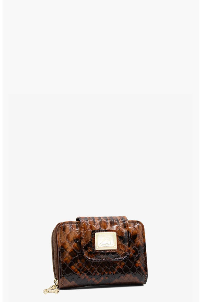 Gallop Patent Leather Wallet 218, Alternate, color, Camel Brown