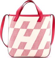 Pre-Owned Hermes Cabas H en Biais Tote Canvas with Leather 27