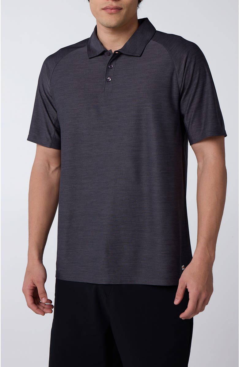 Centerline Athletics Men's Cross-Sport Tech Pique Polo, Main, color, Charcoal Heather