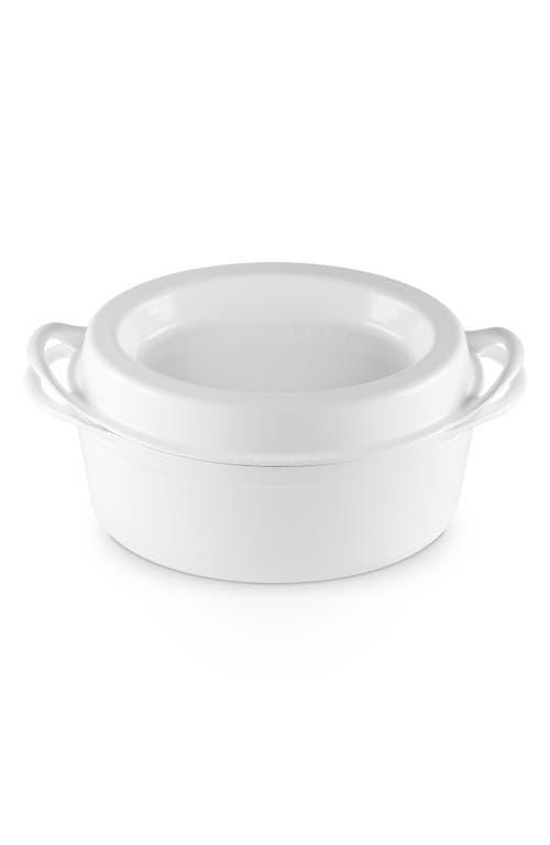 Le Creuset Enamel Cast Iron Doufeu In White