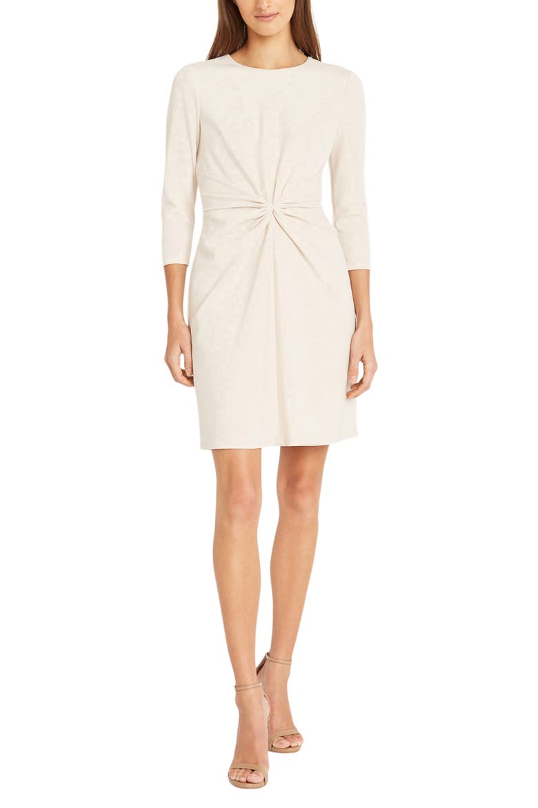 Front Knot Sheath Dress, Main, color, HORN