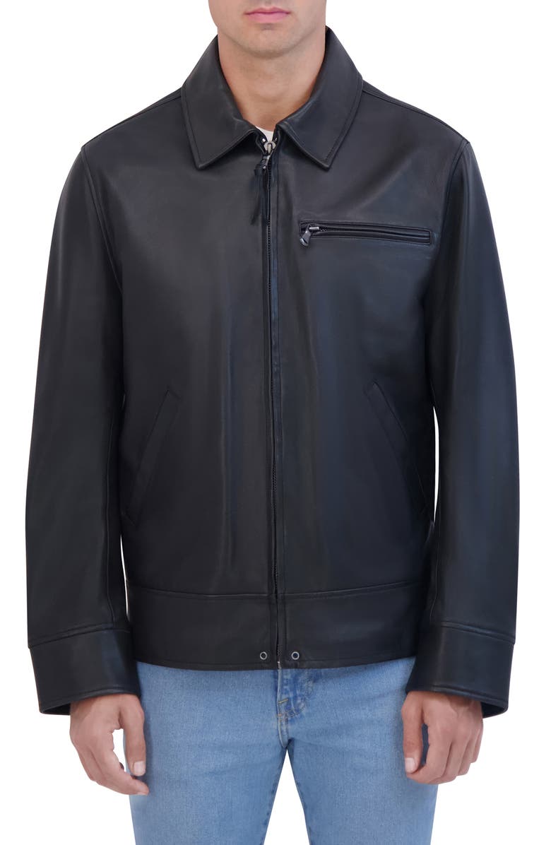 Robert Graham Lambskin Leather Jacket, Main, color, 
