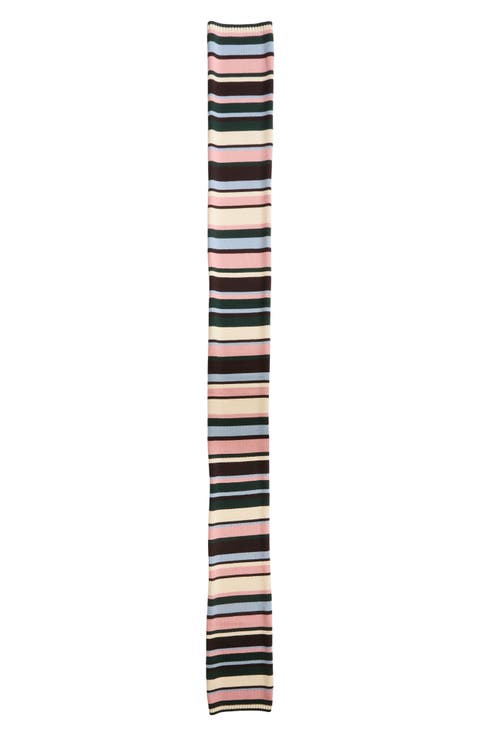 Ollie Striped Cotton Scarf