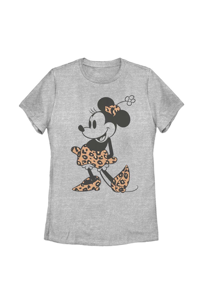 Women's Minnie Mouse Leopard Outfit  Graphic T-Shirt, Main, color, Athletic Heather
