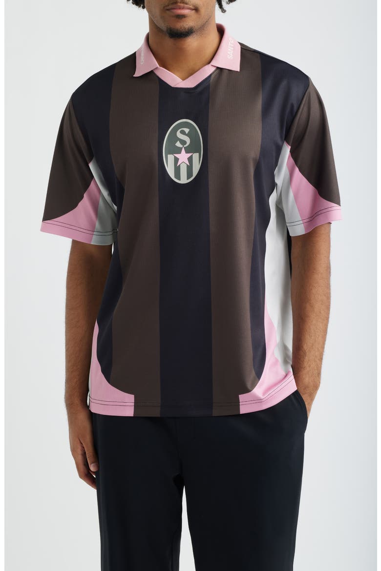 Forever Team Graphic Club Jersey Polo, Main, color, BLACK