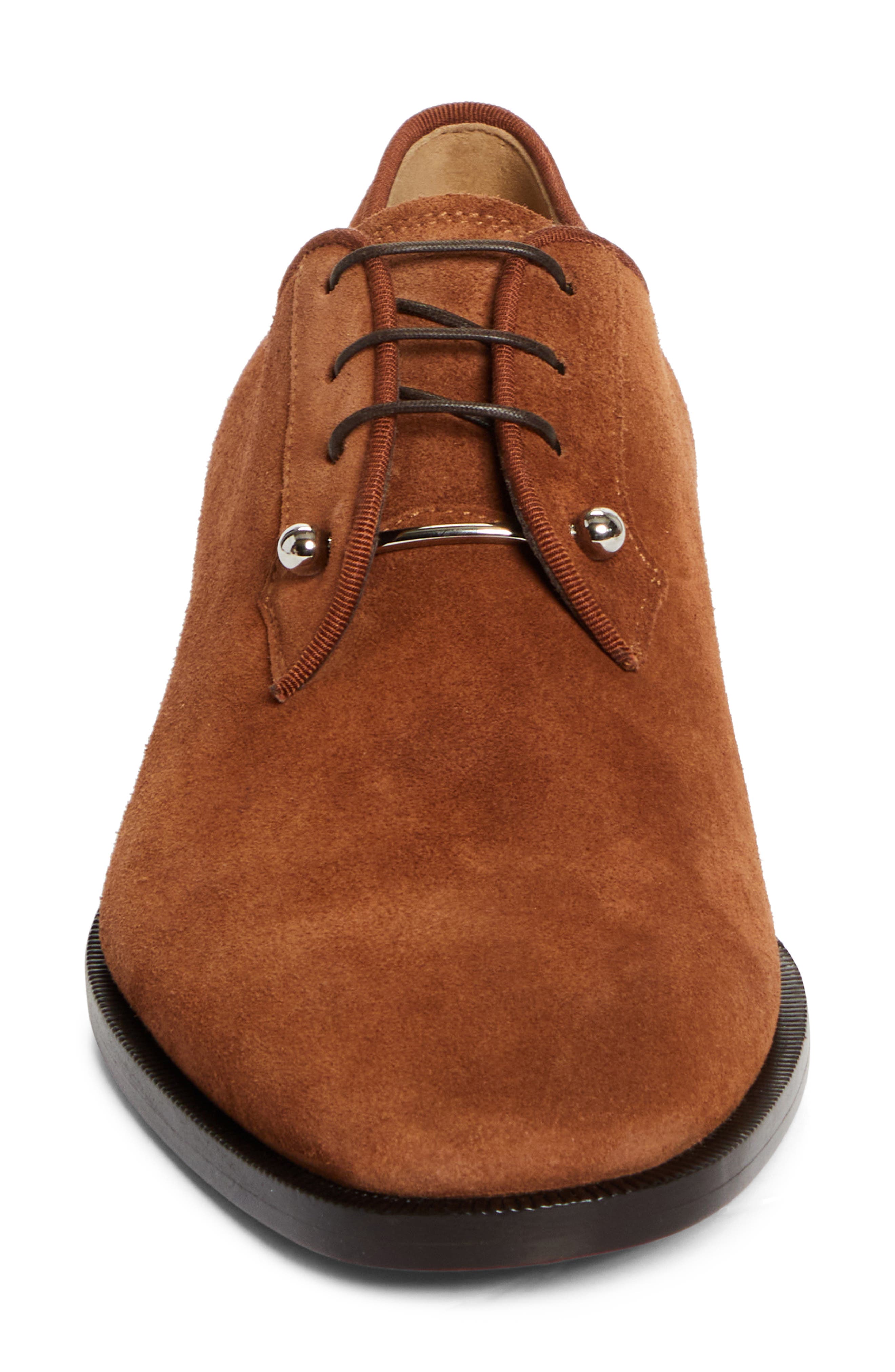 Christian Louboutin Chambeliss Suede Derby, Alternate, color, Cuir
