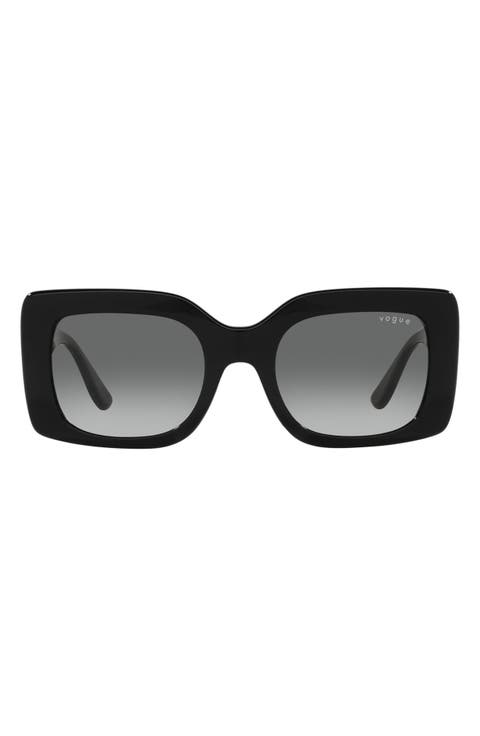 52mm Gradient Rectangular Sunglasses