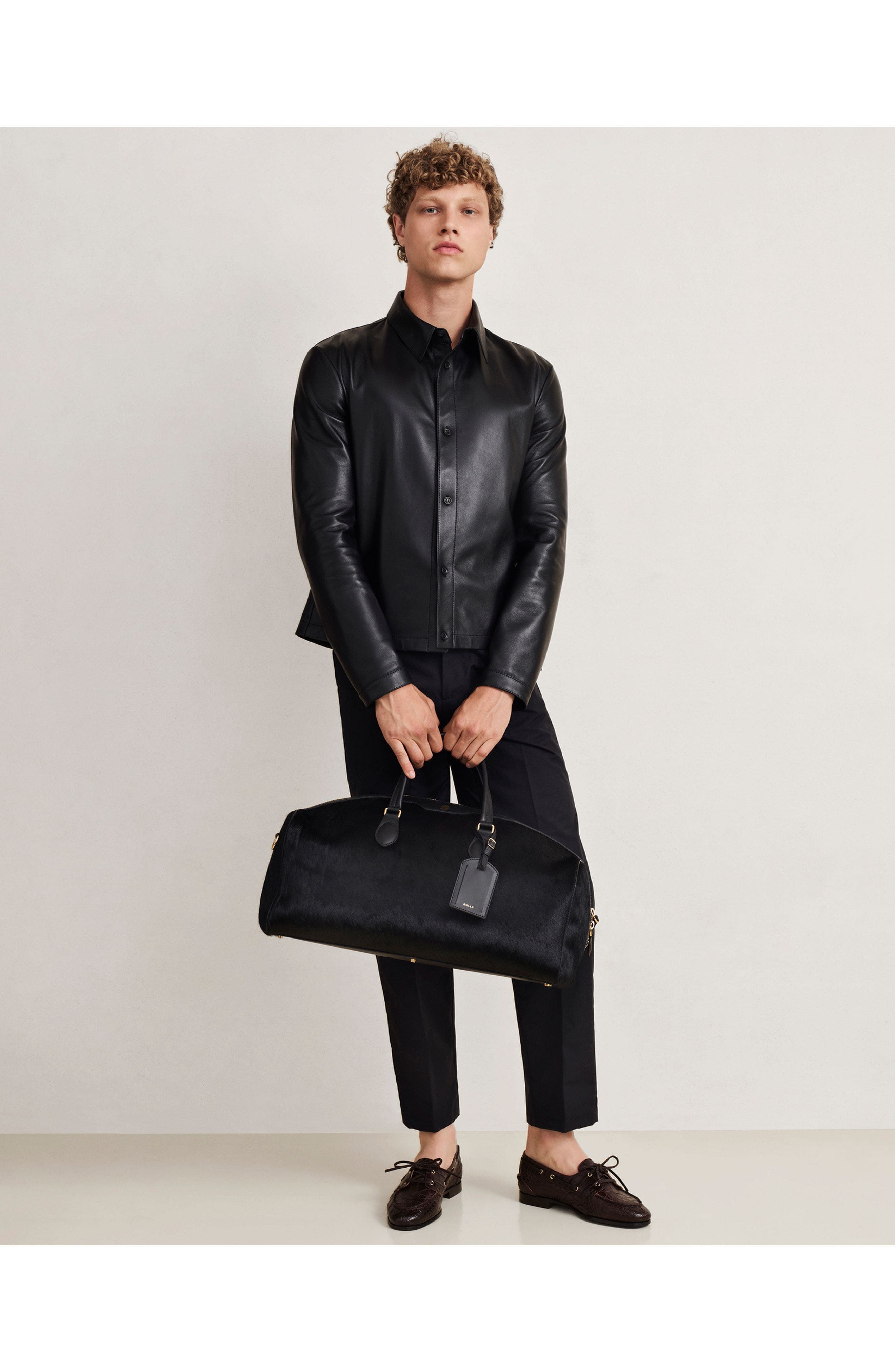 Bally Beckett Duffle Bag in Pony Hair, Alternate, color, 