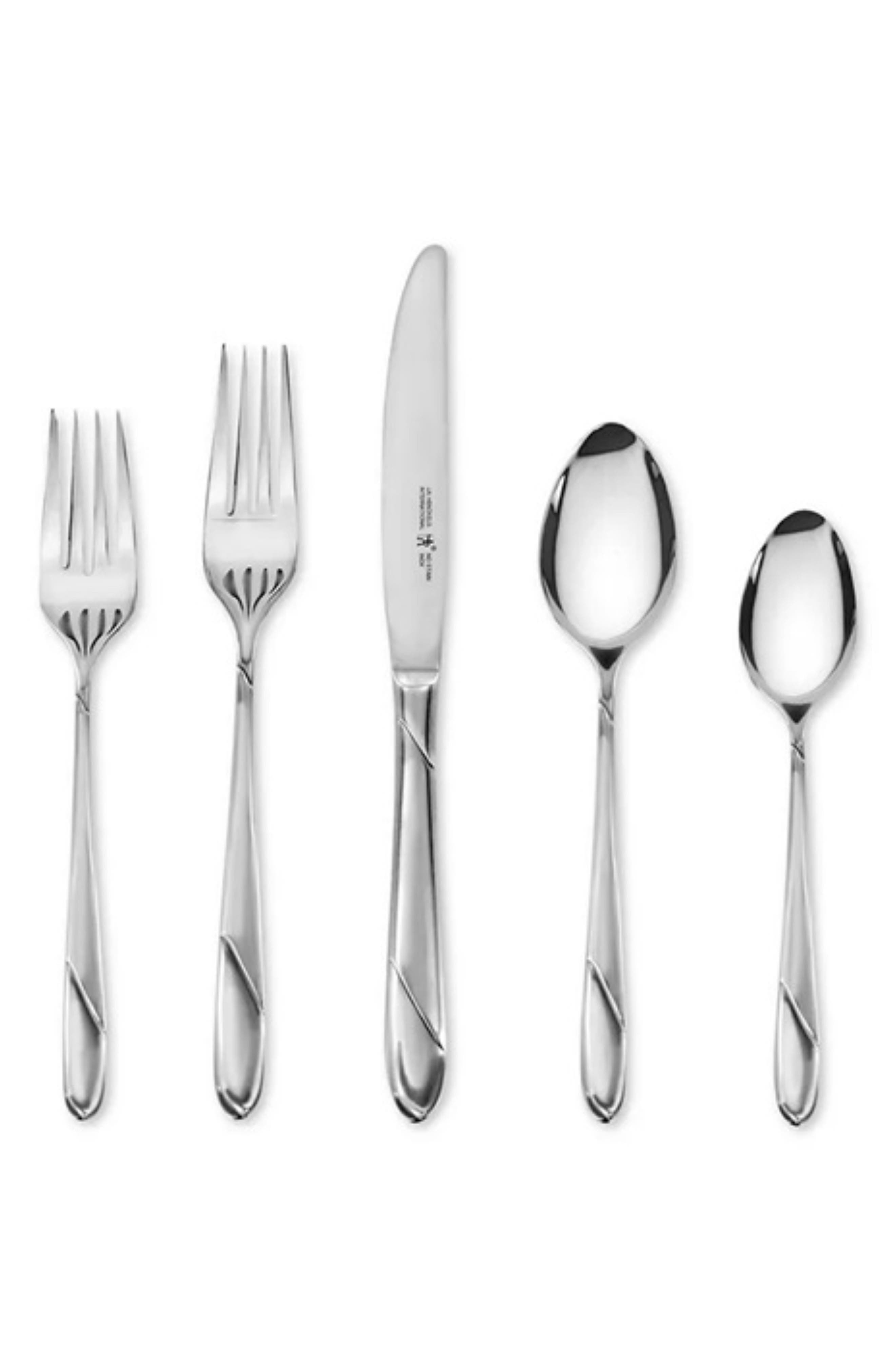 HENCKELS CUTLERY Milena Stainless Steel 62-Piece Flatware Set