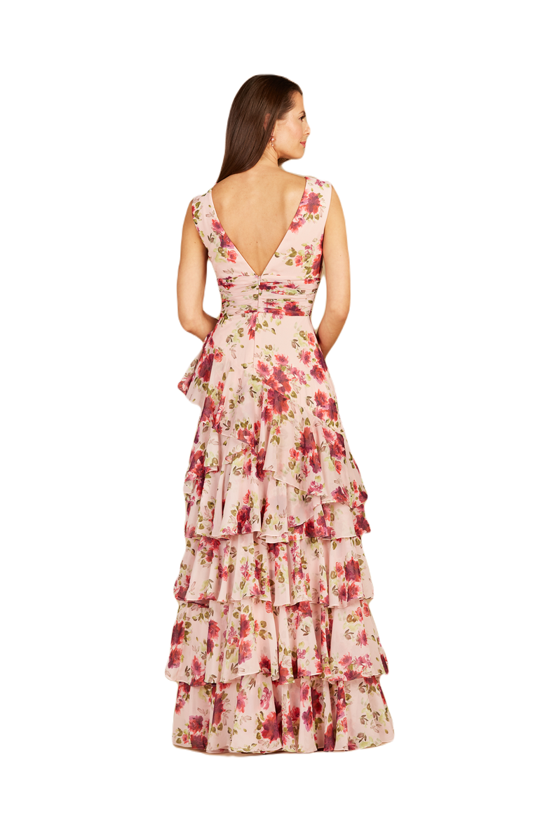 Ruffle Skirt Print Dress, Alternate, color, Pink
