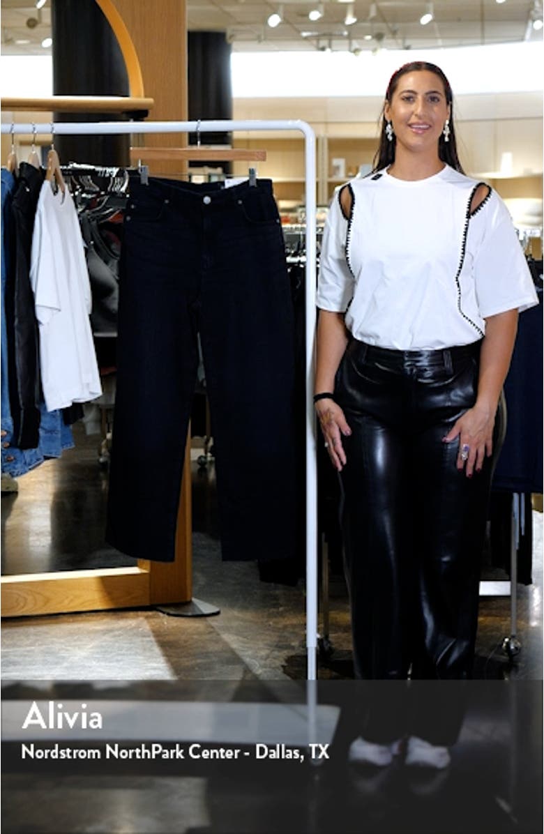 Saige Raw Hem Crop Wide Leg Jeans, sales video thumbnail