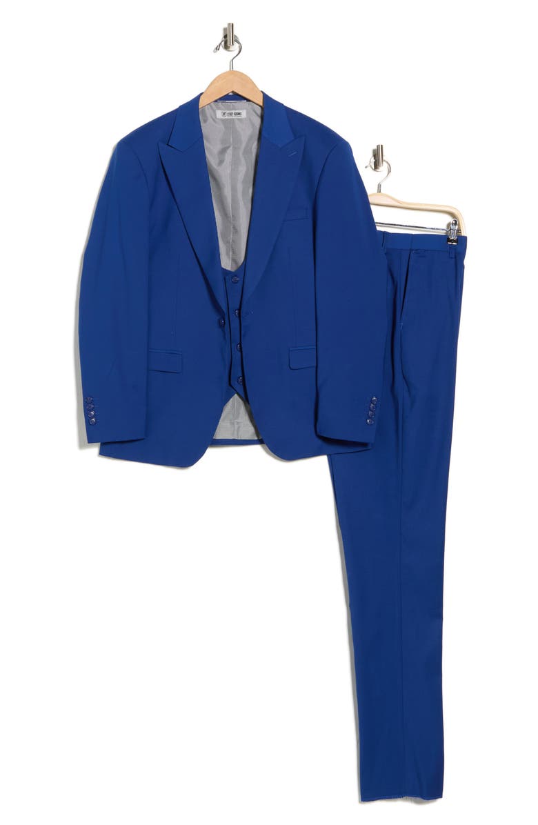 ZEGARIE Stretch 3-Piece Suit, Alternate, color, Indigo