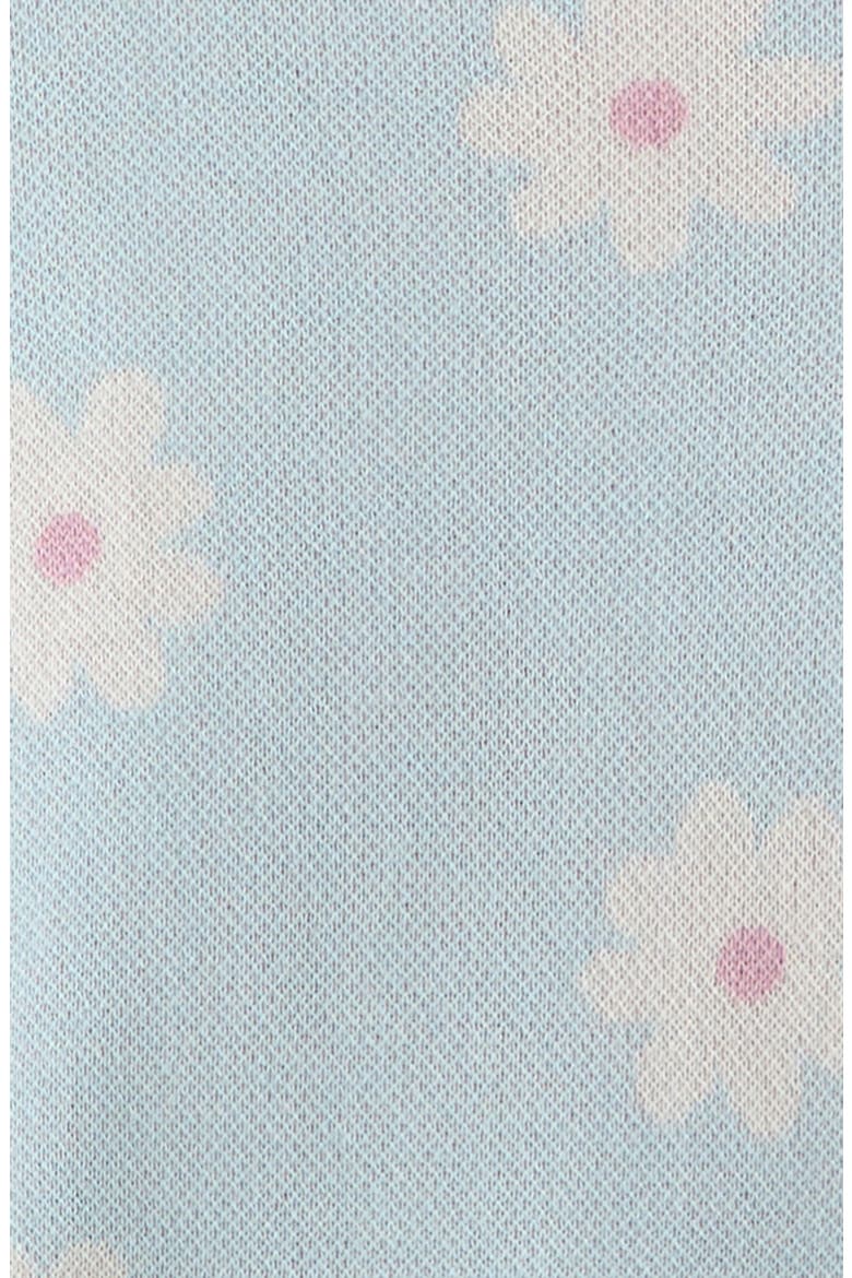 Kids' Pattern Crewneck Sweater, Alternate, color, BLUE DELICATE SPRING DAISIES