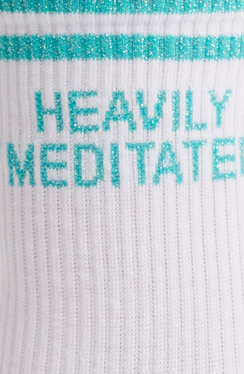 HIGH HEEL JUNGLE Cotton Blend Crew Socks, Alternate, color, Turquoise