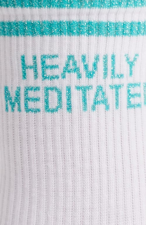 High Heel Jungle Cotton Blend Crew Socks In Blue