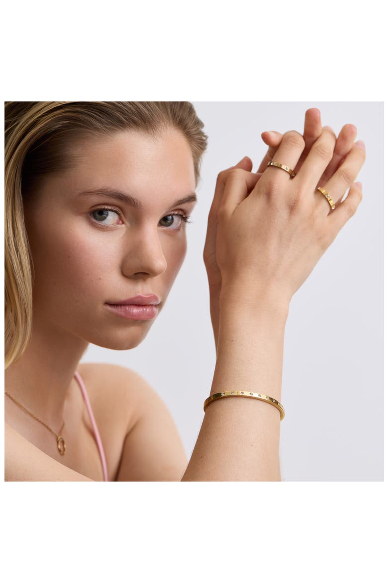 Eternity Slim Bangle, Alternate, color, GOLD