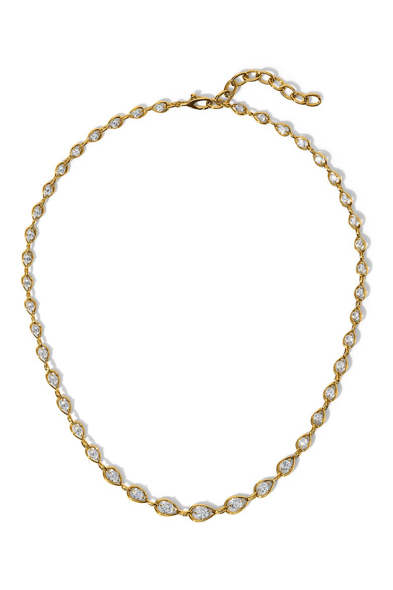 It Girl Cubic Zirconia Collar Necklace, Main, color, GOLD