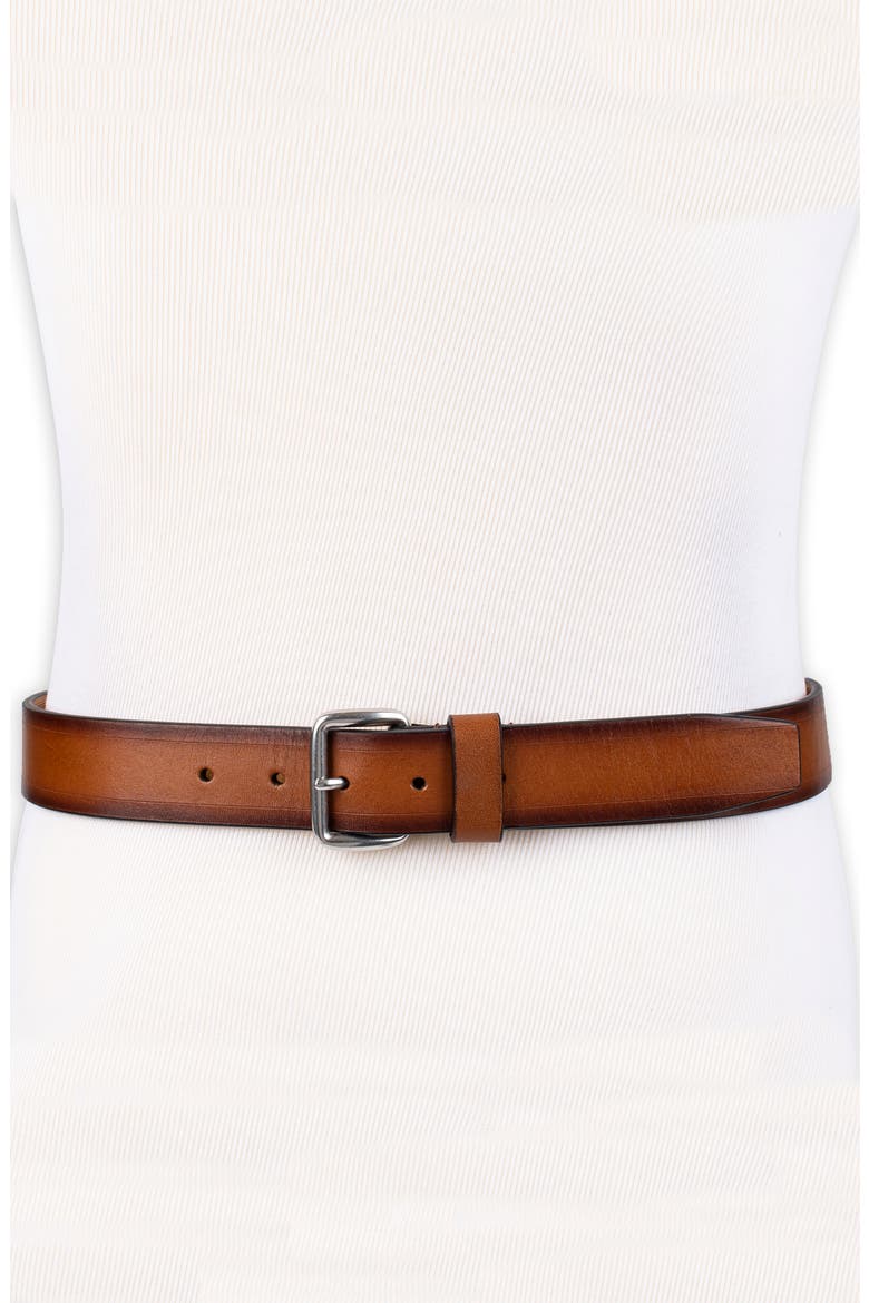 Wakefield Leather Belt, Main, color, BRITISH TAN