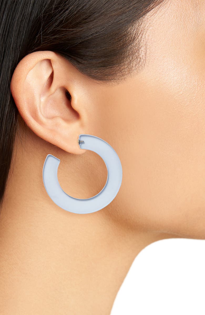 Sterling Forever Acrylic Hoop Earrings, Alternate, color, 