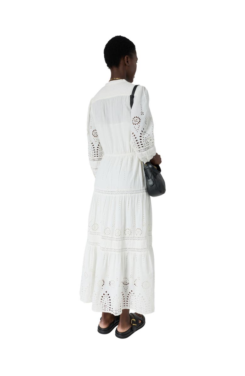 GERARD DAREL Rhonie Openwork Embroidered Maxi Dress, Alternate, color, Ecru