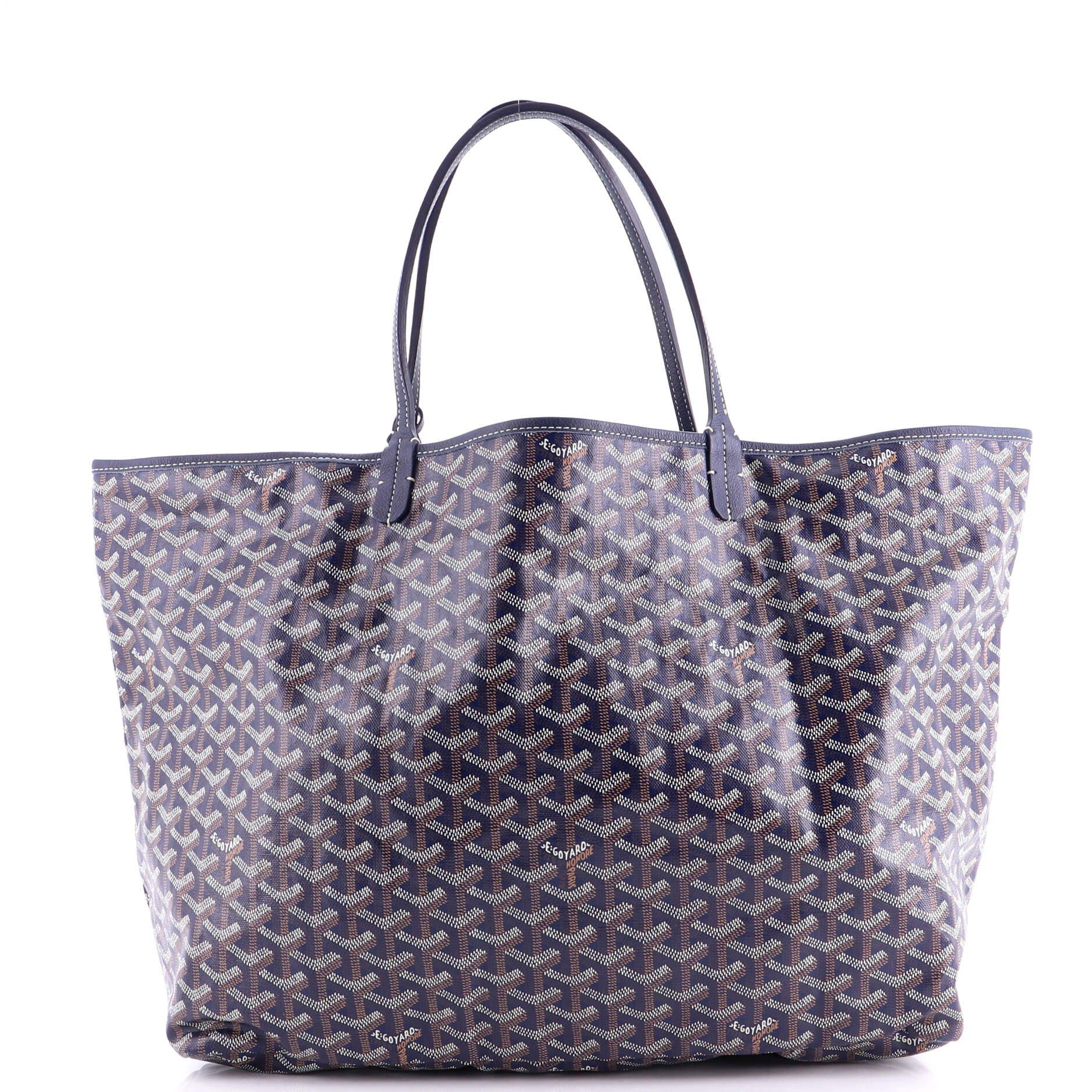 Pre-Owned Goyard Saint Louis Tote Coated Canvas GM, Alternate, color, Blue