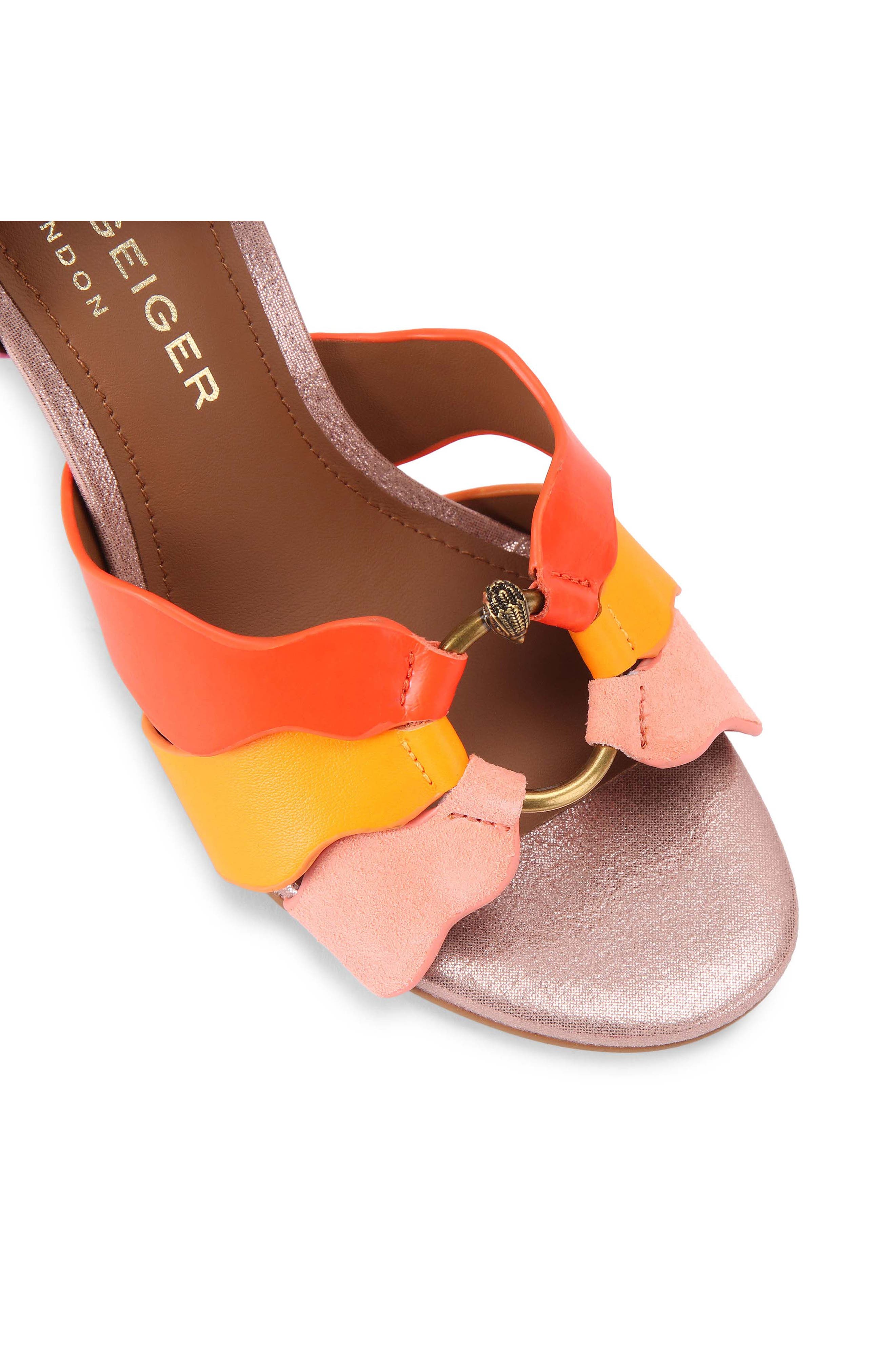 Kurt Geiger London Sun Wave Ankle Strap Sandal, Alternate, color, Pink Multi