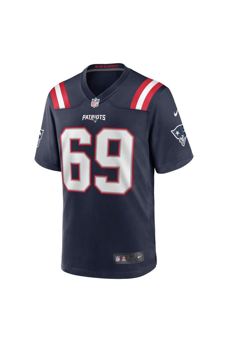 Men's Nike Cole Strange Navy New England Patriots Player Game Jersey, Alternate, color, Navy