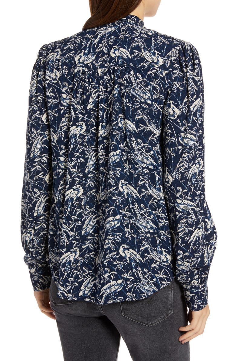 Hinge Tie Neck Blouse, Alternate, color, 