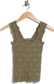 Free People Love Letter Floral Knit Camisole