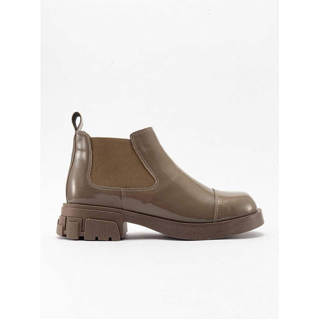 Prologue Shoes Cafune Patent Platform Boot In Multi