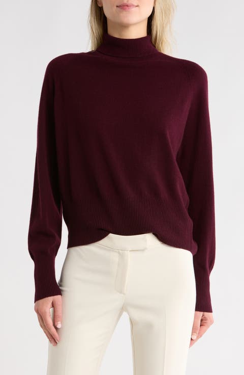 Wool Cashmere Blend Turtleneck