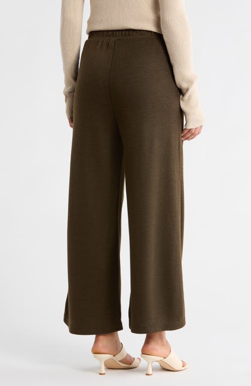 Max Studio Crop Drawstring Pants In Brown